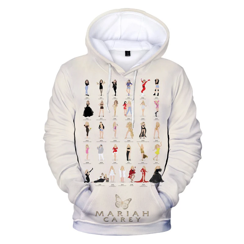 2023 Singer Mariah Carey 3D Printed Hoodies Men/Women Cool Hip Hop Fashion Streewear Teens Pretty Gifts Hoodies Plus Size Coat