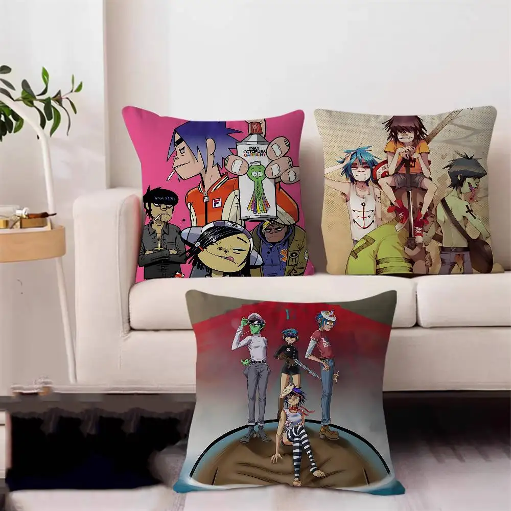 

Anime Rock Band G-Gorillaz Pillow Cover Design Cushion Cover Decor Holiday Decorati