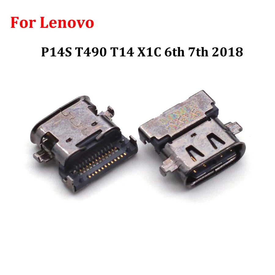 1PC For Lenovo ThinkPad P14S T490 T14 X1C 6th 7th 2018 DC Power Jack USB Type C Type-C Charging Port Connector