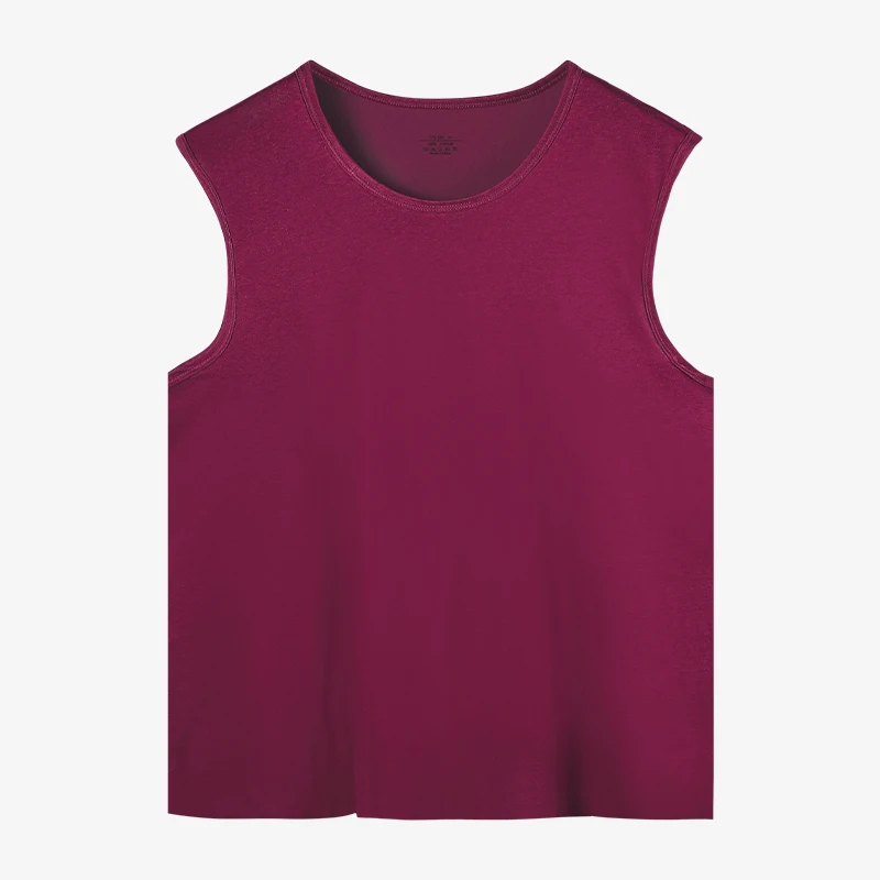 قطعة واحدة من سترة الرجال المصنوعة من القطن الخالص تسمح بمرور الهواء ونحيفة للأحداث الرياضية للشباب وقميص داخلي فضفاض للصيف ورقيق #1