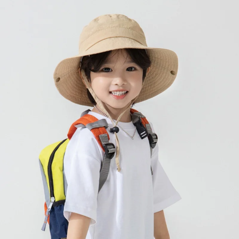 Summer Baby Sun Cap Kids Camping Hiking Hat For Girls Boys Outdoor Neck Ear Cover Anti UV Children Beach Caps 2-6 Years