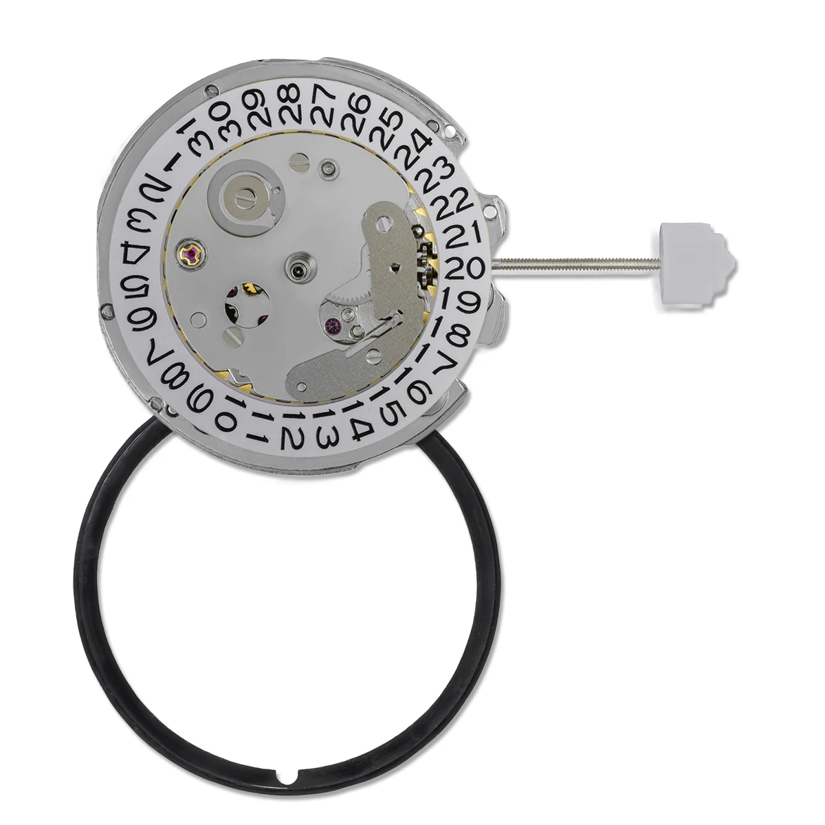 China NH36 Movement Can Replace Japa for NH35 Movement At 3 o'clock White Double Date High Accuracy Automatic Mechanical NH36/35