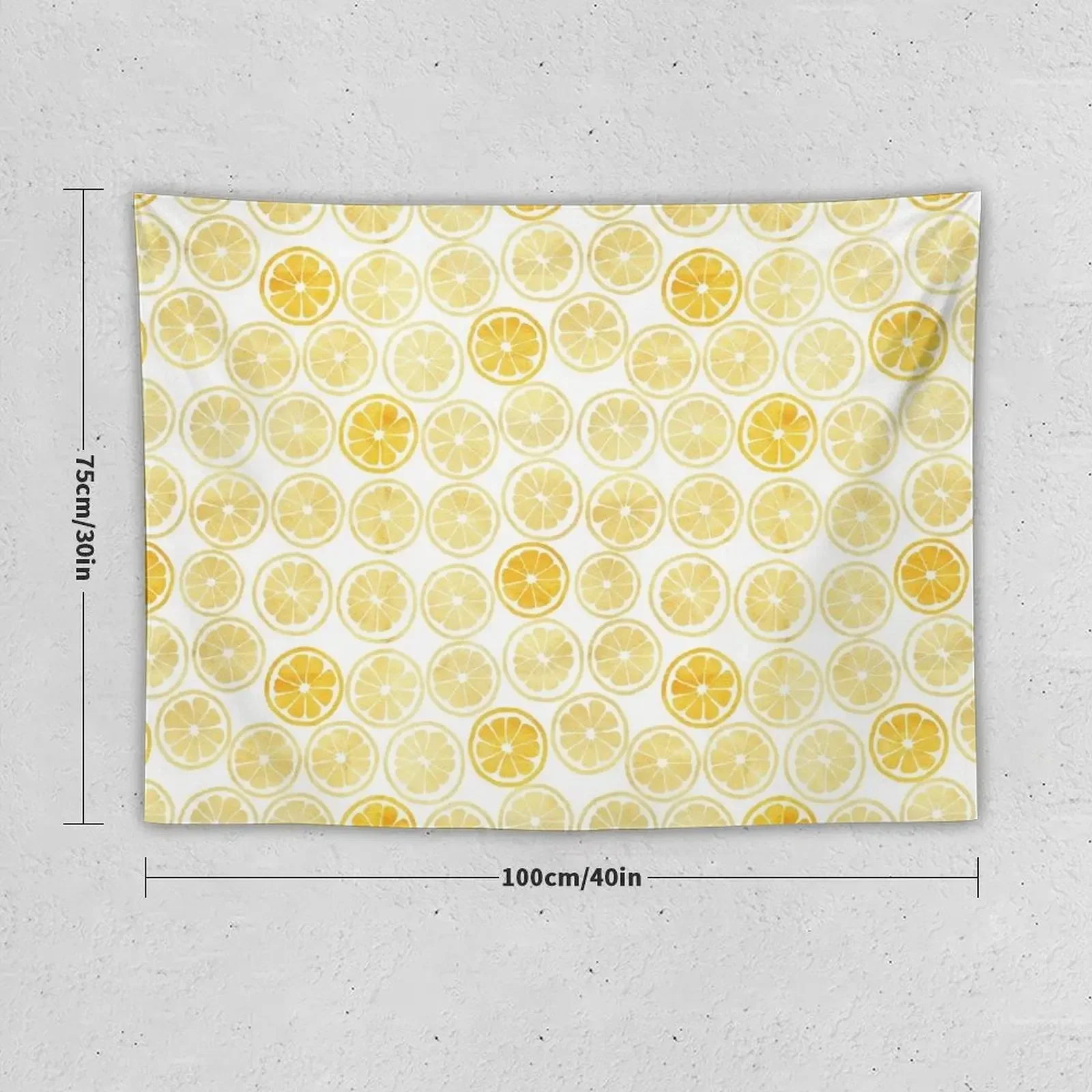 Yellow Watercolor Lemon Slices Pattern Tapestry Things To The Room Room Decorations Aesthetic On The Wall Tapestry