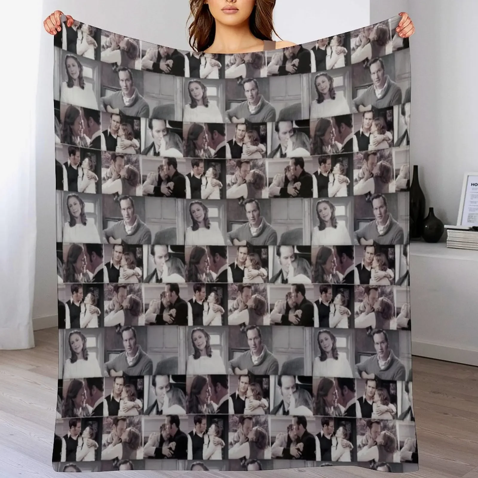 

Ed and Lorraine Warren Throw Blanket Plaid on the sofa valentine gift ideas Fashion Sofas Moving Blankets