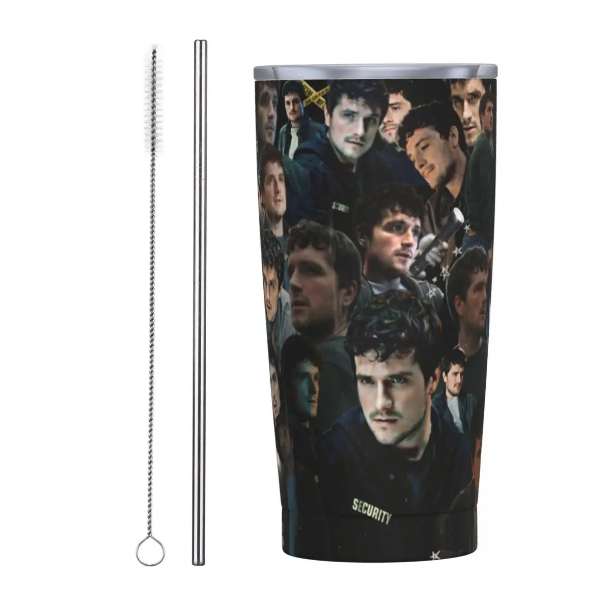 Josh Hutcherson Collage Tumbler Vacuum Insulated Thermal Cup Stainless Steel Office Home Mugs Hot Cold Drink 20oz