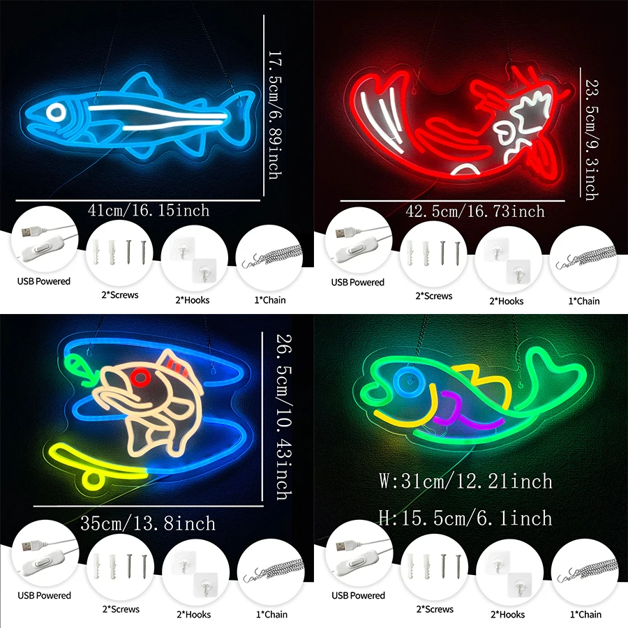 Balık Ledli Neon Tabela, Karik - Fishing Equipment Kitchener incelemesi ve fiyatı