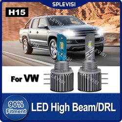 6000K White H15 Canbus LED High Beam Running Lamp Bulbs For VW Amarok Caddy Scirocco Multivan Tiguan Touareg MK2 Touareg 7P5 7P6