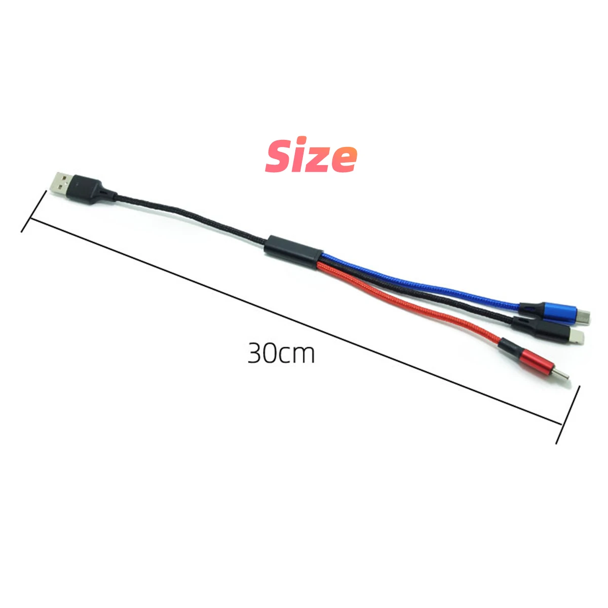 ANKNDO 3 w 1 kabel USB krótki kabel Micro USB typu C dla iPhone 13 12 11 Samsung Xiaomi telefon komórkowy ładowarka kabel Mini drut