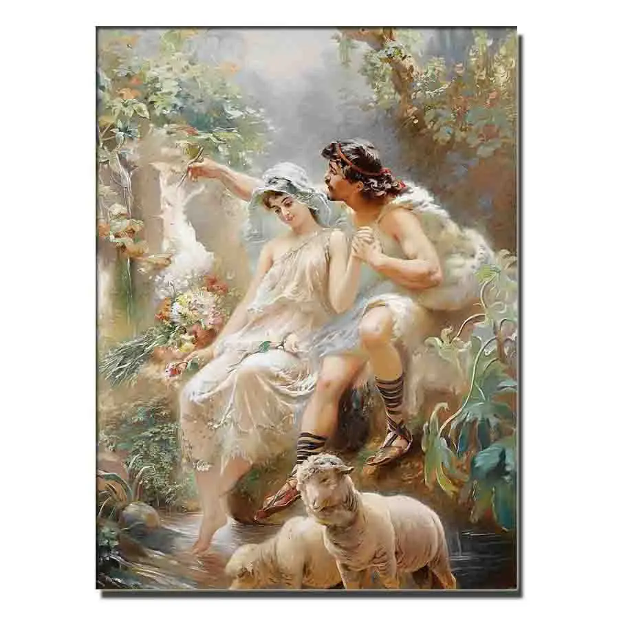 Full drill Mythical fable series religious 5D DIY Diamond Painting Romantic couple lamb Cross Stitch Kit Full Diamond Embroidery