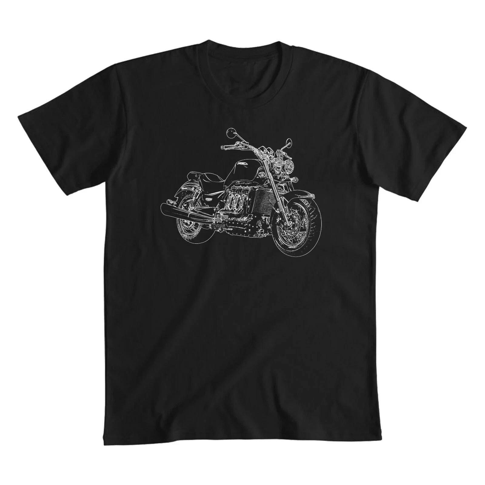 

2025 New summer Men T Shirt Casual Rocket 3 T-shirt motorcycle Graphic Short Sleeves 100% Cotton Cool Tee