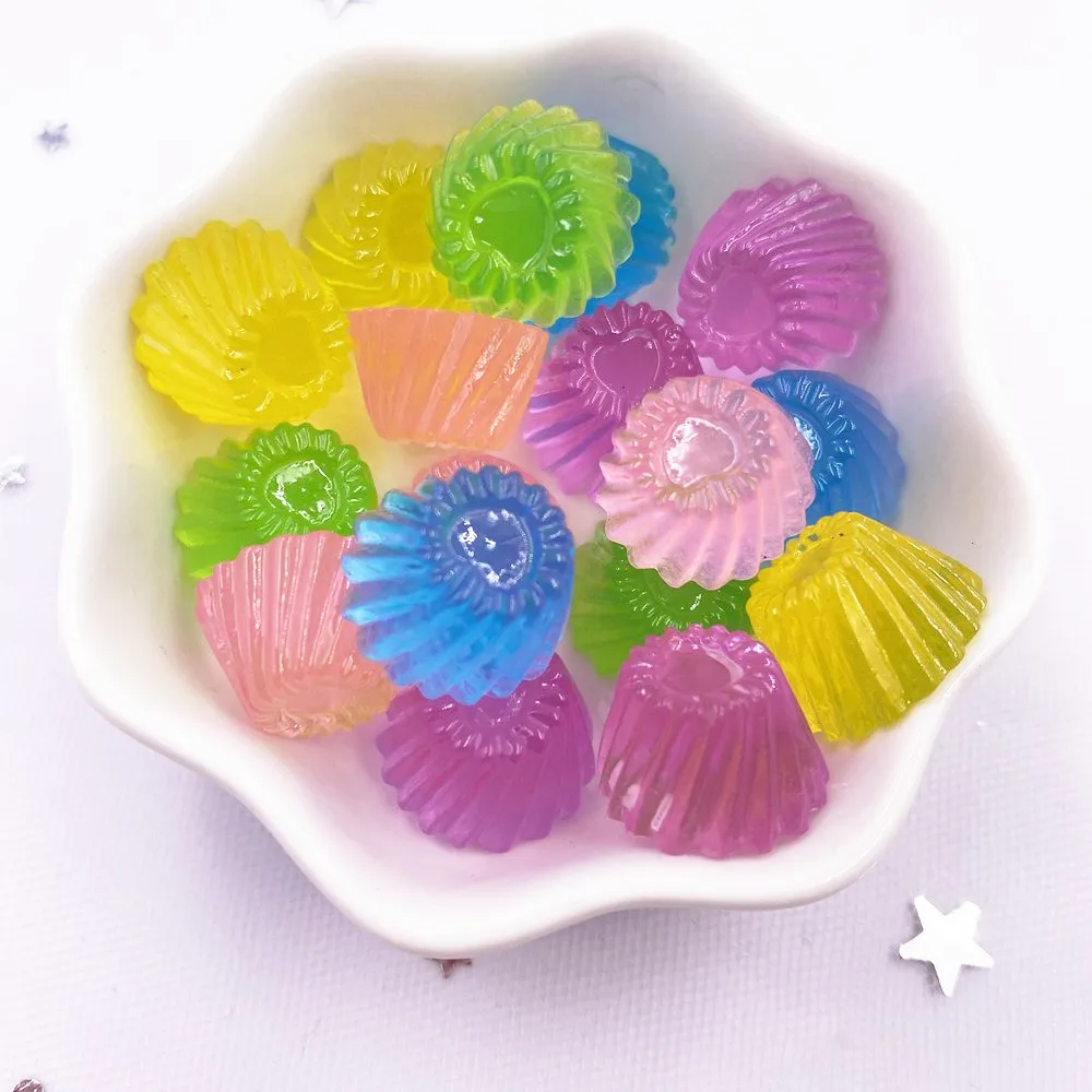 20pcs Colorful Resin Love 3D Candy Jelly Flatback Cabochon Simulation Food Scrapbook Craft DIY Accessory Decor Figurine OM131