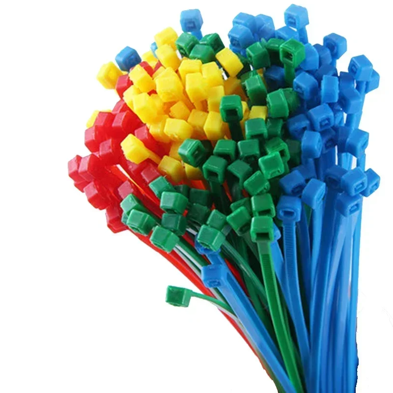 3*120 100pcs/bag 2.5mm*100mm Self-Locking Nylon Wire Cable Zip Ties   White Black Organiser Fasten