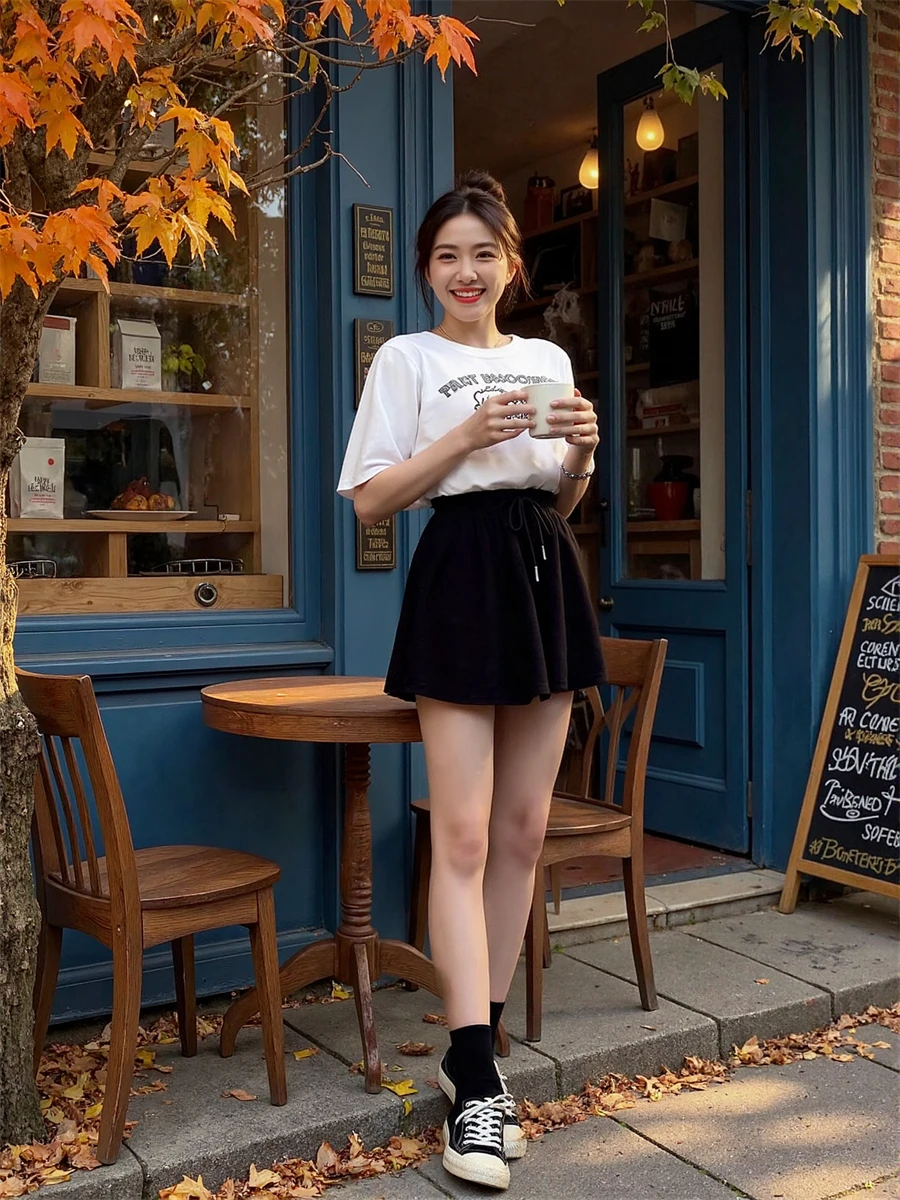 Minifaldas cortas para mujer con bordado floral y tela ligera, perfectas para vacaciones diarias de verano, estilo coreano Chic Ins