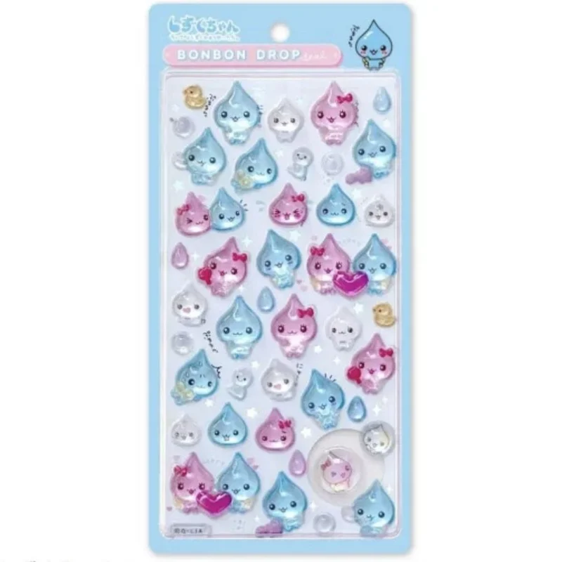 1/6pcs DIY Petits autocollants 3D en forme de goutte d'eau en cristal, poudre scintillante Kawaii, goutte de cristal effet pluie, colle décorative, petits cadeaux