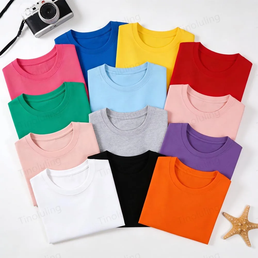 1 to 14 Years Boys T Shirts 100% Cotton Plain Girl T Shirt Sports Black White Children's Tees Short Sleeve Teenage Baby Clothing