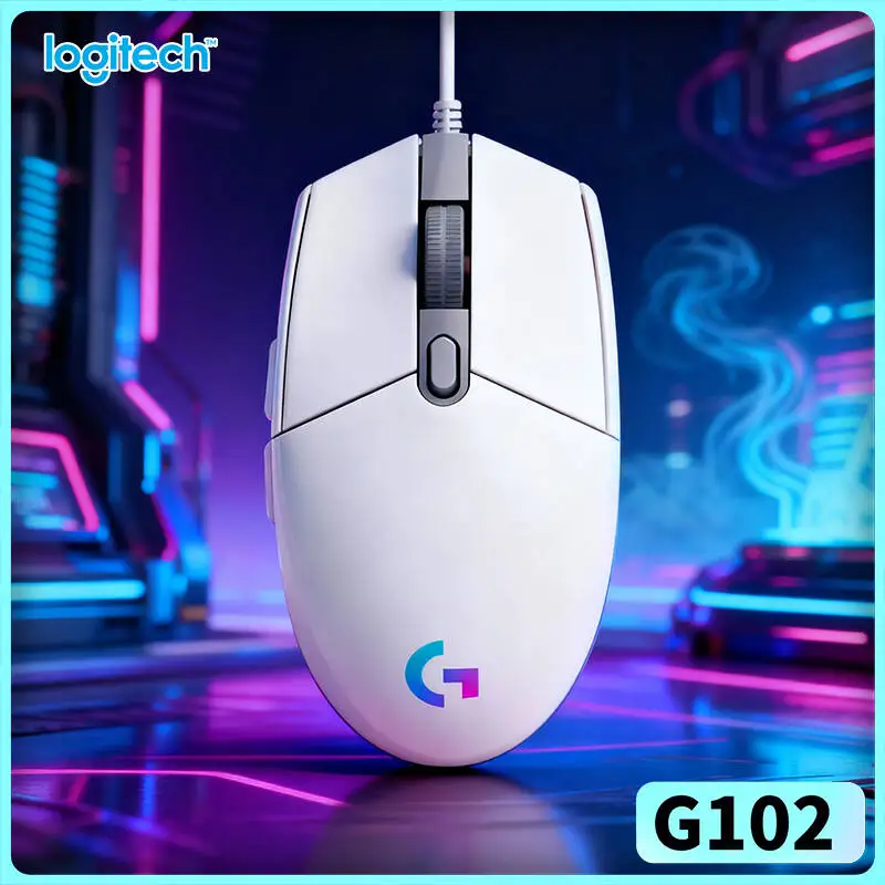 Logitech G102 Wired Gaming Mouse, 16.8 Million RGB Colors, 1000Hz Polling, 6 Keys, Lightweight for Esports Tournaments