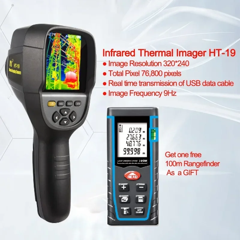 Fast Shipping Professional Edition Handheld HT-19 Infrared Thermal Imager 320*240 HD detector 0.07 High Sensitivity