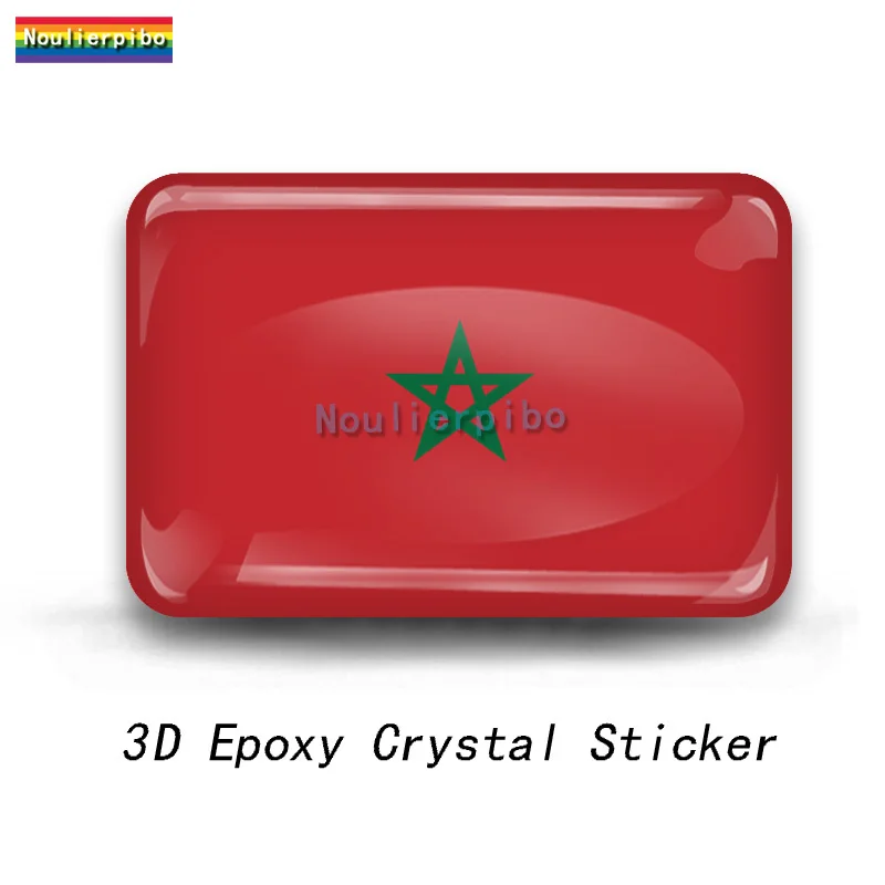 Morocco 3D Creative Sticker Moroccan Air Force Logo Epoxy Dome Vinyl Waterproof Decal Car Motorcycle Helmet Laptop Phone Sticker