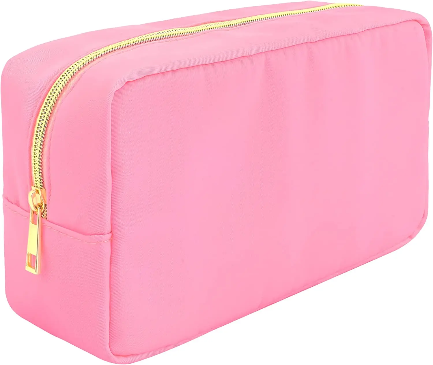 Bolsa de maquillaje impermeable de Color sólido, organizador de almacenamiento de artículos de tocador multifuncional con cremallera de nailon, bolsa de cosméticos de viaje