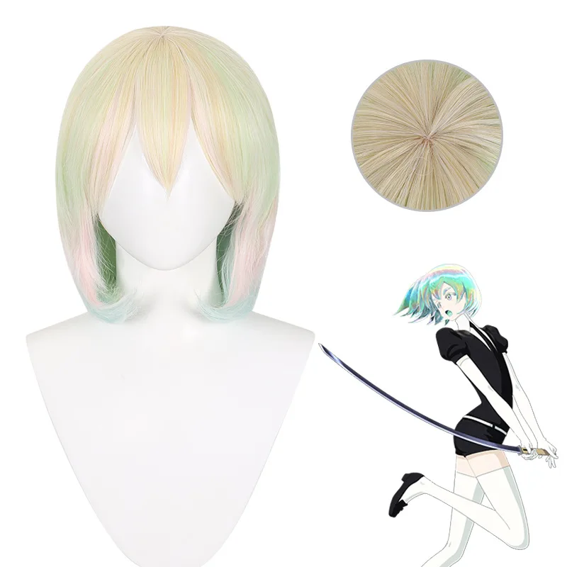 

Long Mixed Color Synthetic Wig Natural Scalp Top Heat Resistant Fiber Cosplay Hair Party Costume Daily Use