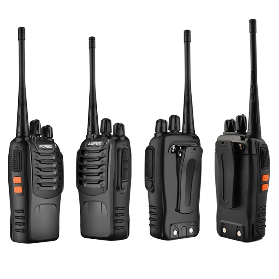 2PCS Baofeng BF 888S Walkie Talkie UHF BF888S Long Range Two Way Ham Portable Radio Transceiver for Hunting Hotel Receiver