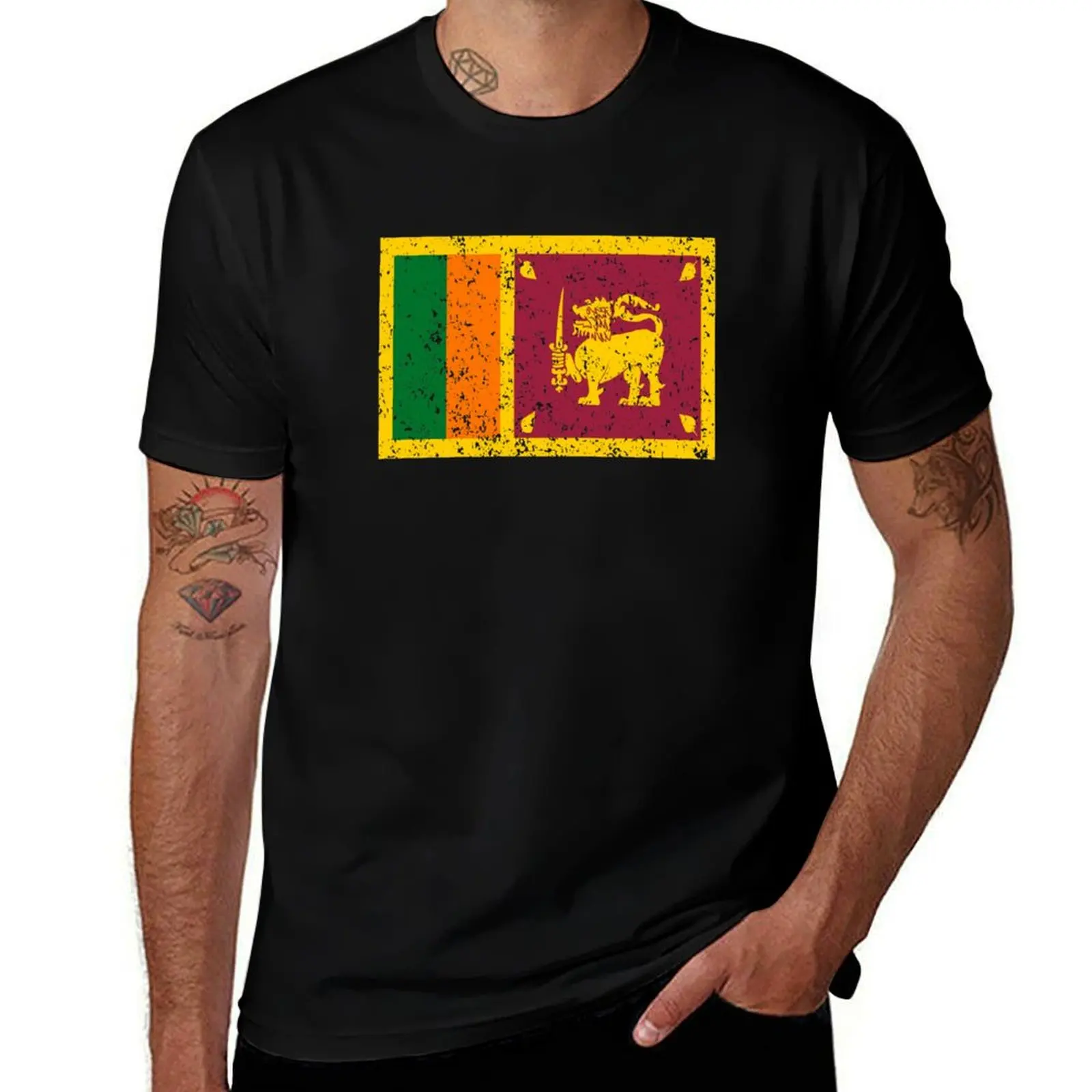 

Sri Lanka Flag T-Shirt shirts graphic tees quick drying Clothing rapper graphic tees Short sleeve tee men