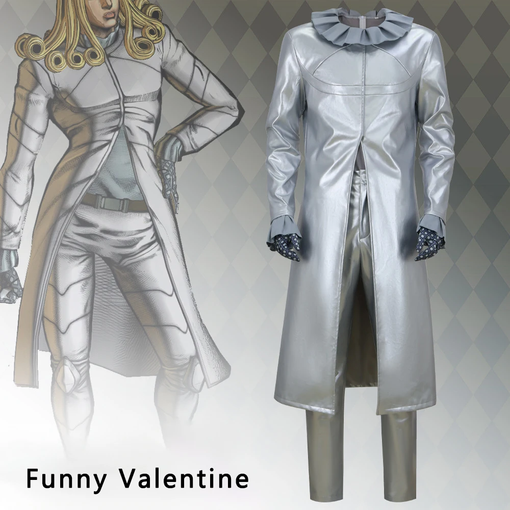 

Забавные костюмы для косплея на День святого Валентина, аниме-костюмы JOJO STEEL BALL RUN, униформа для ролевых игр, наряд для Хэллоуина, карнавала, вечеринки для мужчин