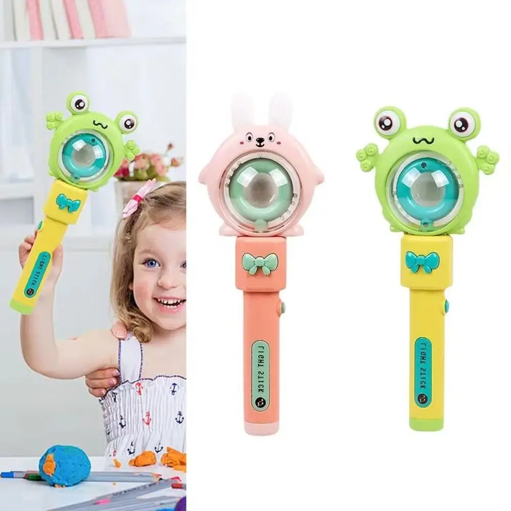 

New Fashion Rubber Children's Music Wand LED Wand Bunny/Frog Wand Toys With Rotating Lights Electric Toys