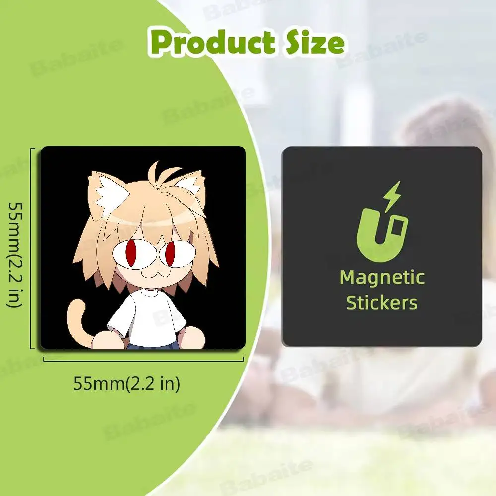 N-Neco-Arc 1pc Fridge Magnet Personalized Magnetic Durable Plastic Square Picture Surface Fridge Magnets