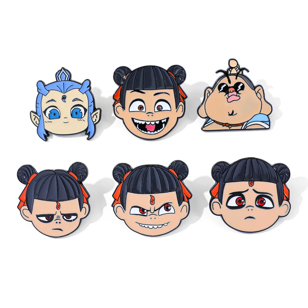 

1 Set Cute Cartoon Creative Personality Metal Badge Anime Movie Character Alloy Brooch Accessory Brooch Cute Personalized Gifts