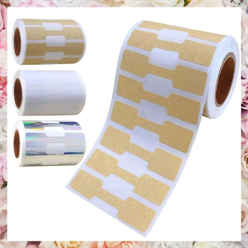 

Упаковка из 500 этикеток-наклеек для ювелирных изделий, идентификационные наклейки для сережек из крафт-бумаги