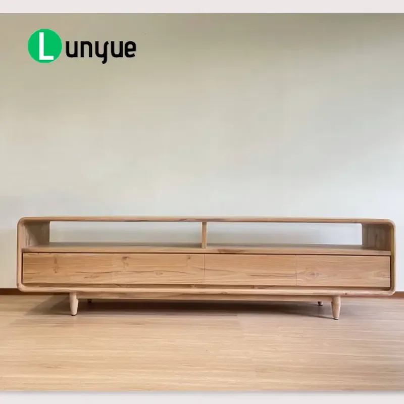 Modern Solid Wood TV Cabinet Simple Design Practical Storage Furniture for Living Room Beautiful and Functional Home Decor