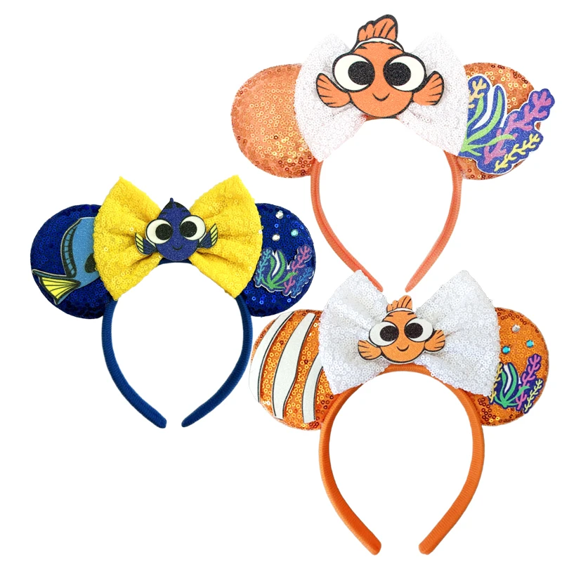 

2026 Newest Finding Nemo Inspired Disney Ears Headband Party Cosplay Mouse Hairband Women Festival Headwear Kid Hair Accessories