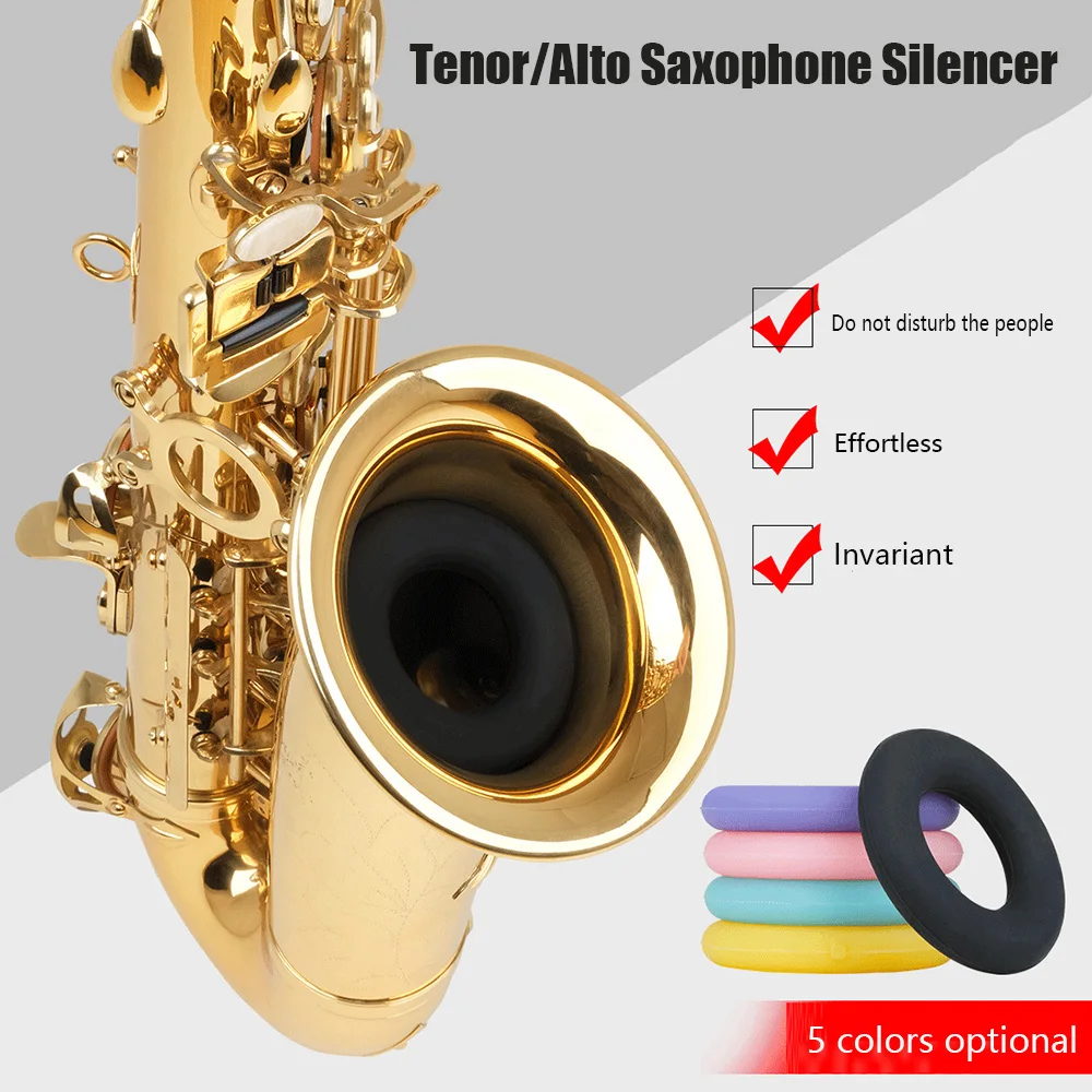 

New High Quality Saxophone Color Filter Alto Tenor Saxophone Silicone Silencer Musical Instrument Protector Accessories