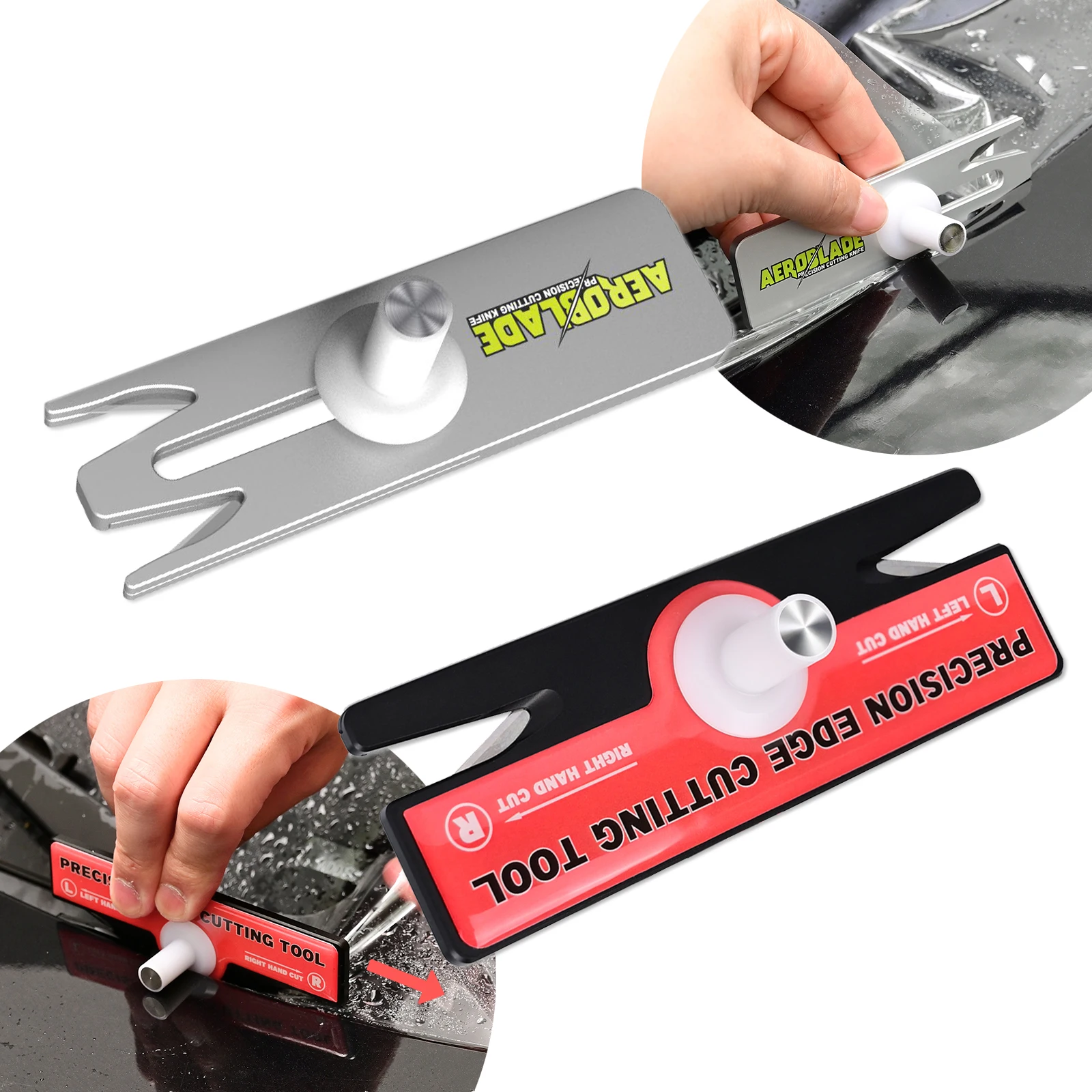 

EHDIS Car Vinyl Wrap Ultimate Cutter Twin-Blades Safety Slitting Knife PPF Window Film Craft Paper Precise Edge Trimming Tool