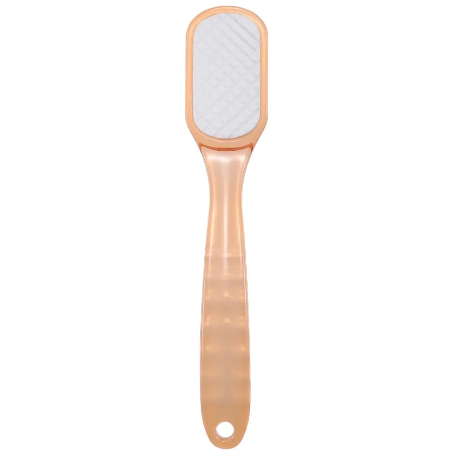 

Dualsided foot file with coarse and fine surfaces for effective dead skin removal during pedicure care practical orange plastic