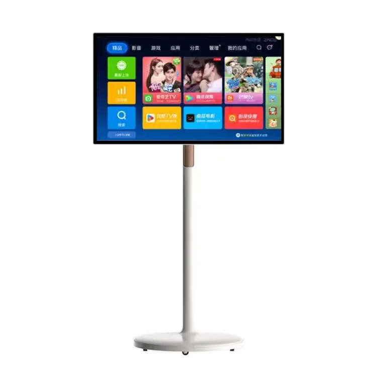

Leaderhub Distribution 32 27 Inch Smart TV on Wheels Android Remote Control Touch Screen Monitor with 8MP Camera