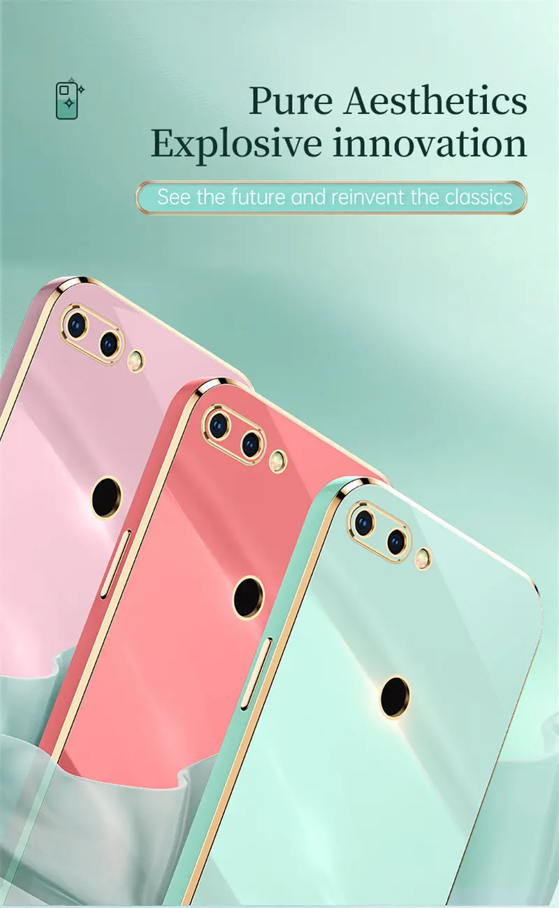 Oppo R15 OppoR15 CPH1835 Fall 6D Überzug Glänzende Weiche Silikon TPU Zurück Abdeckung Stoßfest Telefon Fall für R15 Pro R15Pro CPH1831