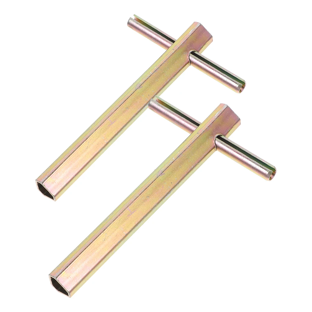 

2pcs Triangle Keys Elevator Door Precision Extended Smooth Emergency Opening Triangular Lock Lift Access Hand Tools