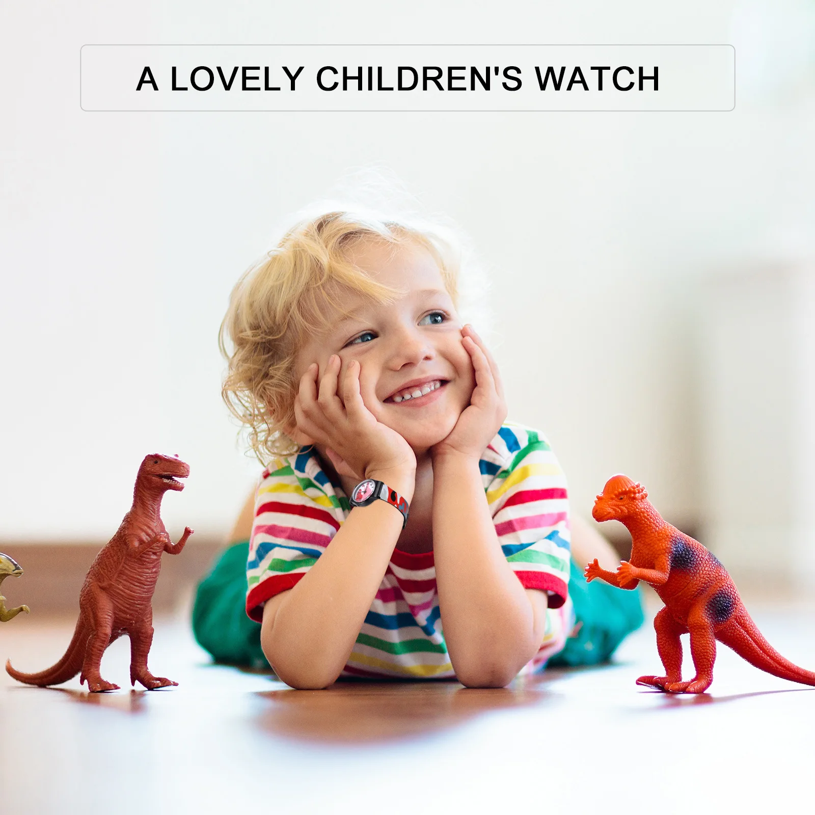 1pc Pvc Cartoon Wrist Watch For Kids Comfortable Band Large Number Design Lightweight Fashion Kids' Giftchildren Watch Students