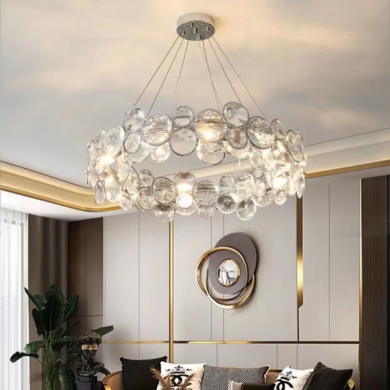 

The main lamp of the light luxury living room, the modern atmospheric meter, bubble bedroom, simple chandelier
