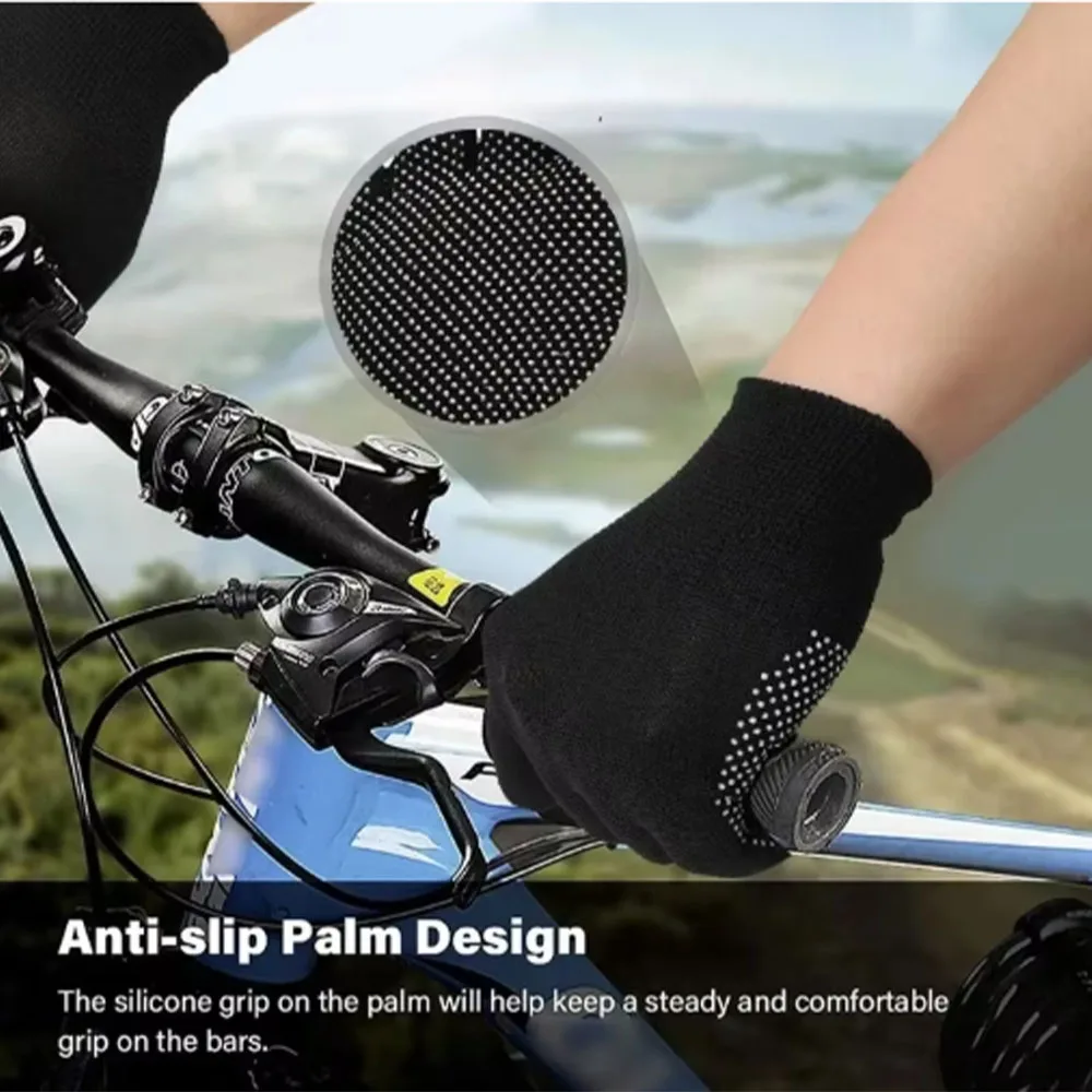 2/5 Pairs Cycling Gloves, Non-Slip Touchscreen Half Finger Gloves, Nylon Material, Breathable Motorcycle & Bicycle Gloves for Su