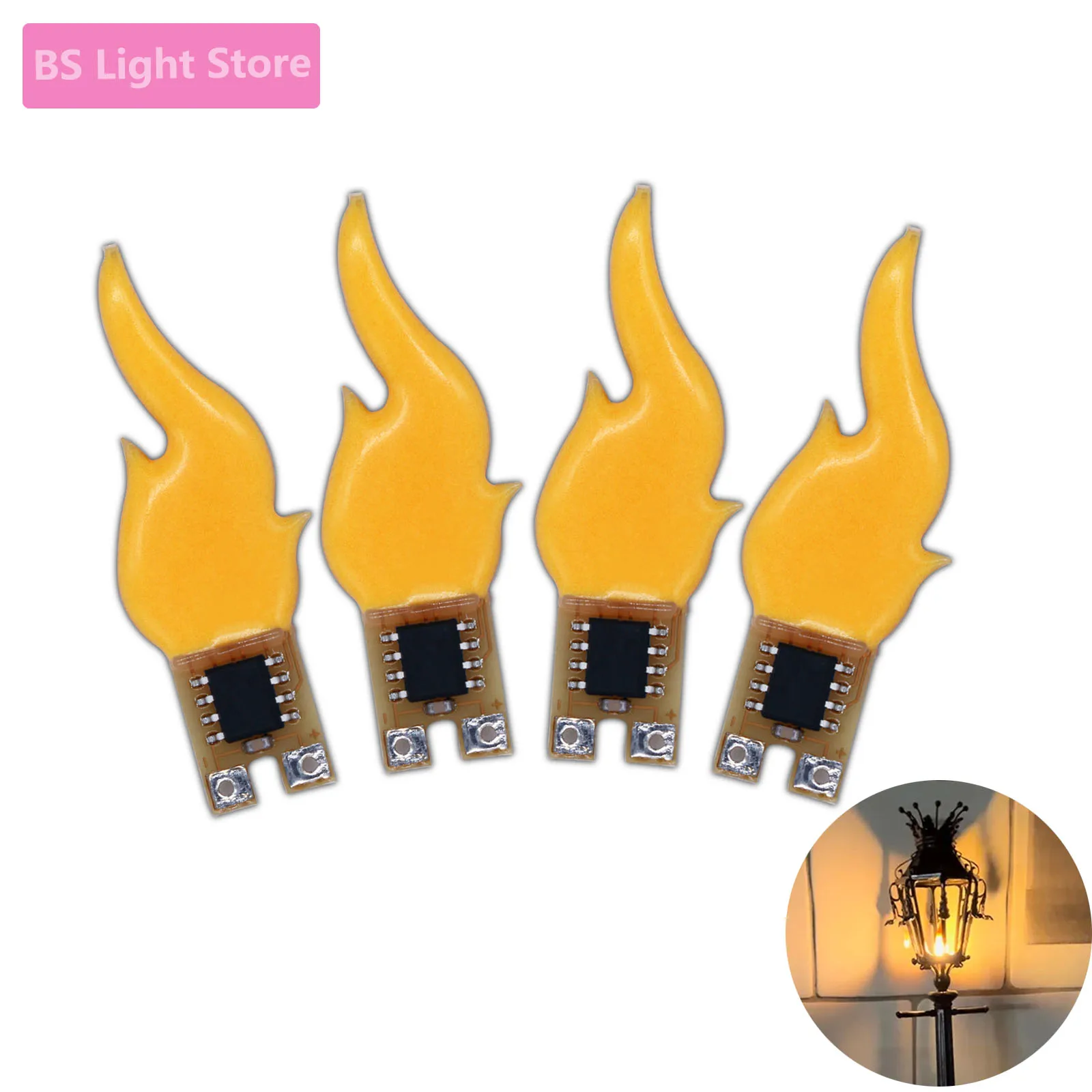 NEW 5V Led Cob Flash Candles Edison Flexible Filament 2200K Diode Light Decoration Light Bulb Accessories Retro Candle Lighting