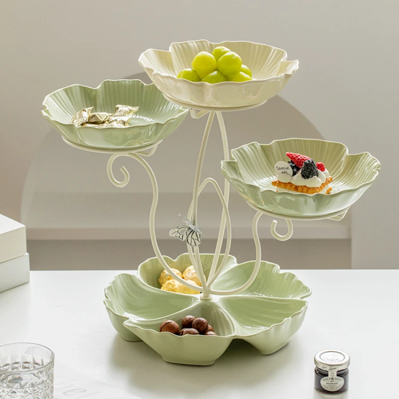 

*Fruit dish living room multilayer flower-shaped dried fruit storage box