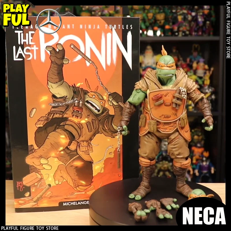 In Stock New Original Neca Ninja Turtles The Last Ronin Michelangelo Anime Figure Comic Version Neca54373 Figure Toys Kids Gift