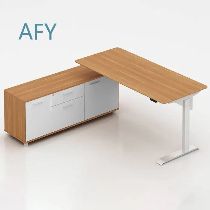 Modern Wooden Executive Desk for Standing Office Workspaces Ergonomic CEO Desk for Home Office Business Use Adjustable Height