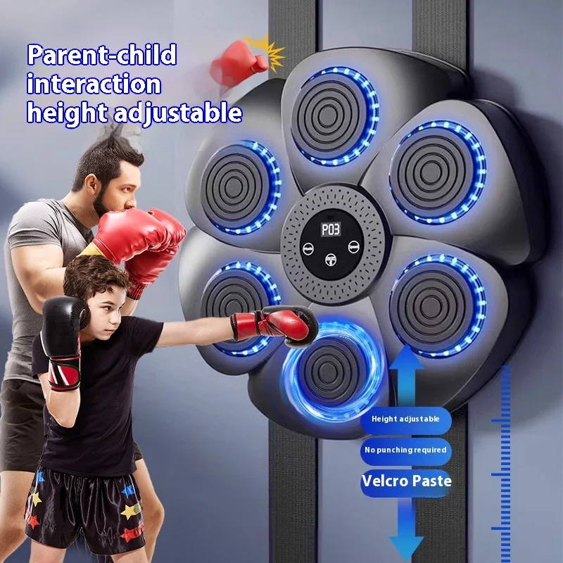 Smart Music Boxing Machine Home Use Adult & Children Wall Target Boxing Reaction Trainer Equipment for Decompression