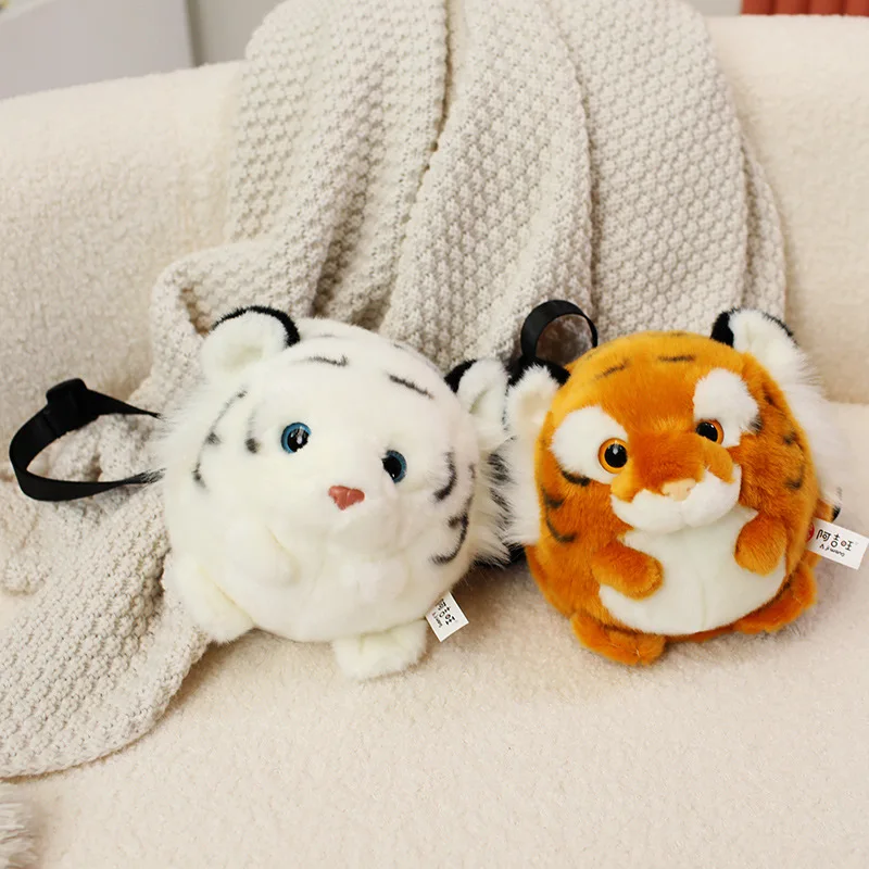 

Плюшевая сумка-кроссбоди с милой тигровой головой для девочек и мальчиков, модная портативная сумка для хранения, подарок