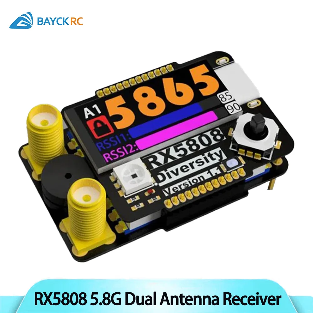 

RX5808 5.8G Dual Antenna Receiver Module RX Receiver Module For SKYZONE/Fatshark FPV Drone Glasses Accessories Part