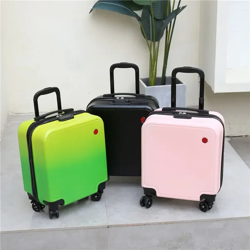 New 18 Inch Suitcase Student Trolley Case Cabin Trolley Luggage Bag Carry on Kids Luggage Large Capacity Rolling Luggage Wheel